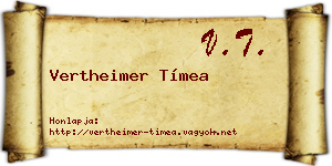 Vertheimer Tímea névjegykártya